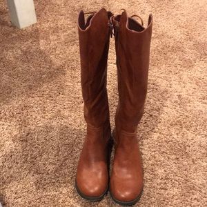 Brown tall boots